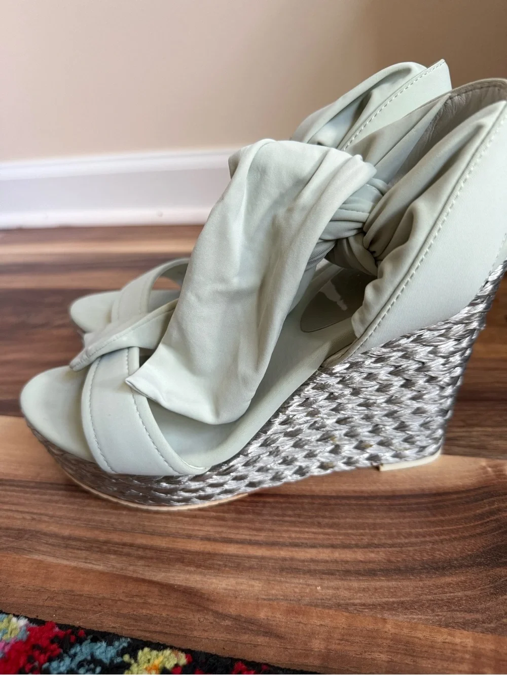 Donald J. Pliner Sage Green Ankle-Tie Sandals